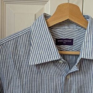 Blue Striped Men's Shirt